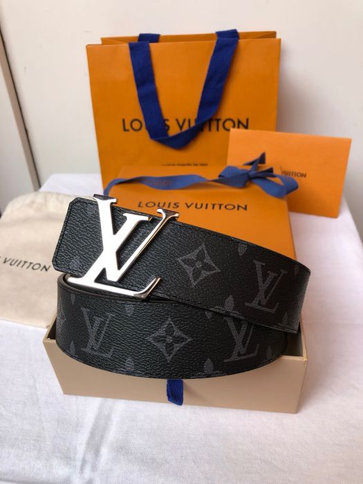 Curea 100% originala Louis Vuitton Monogram Eclipse Canvas reversibila