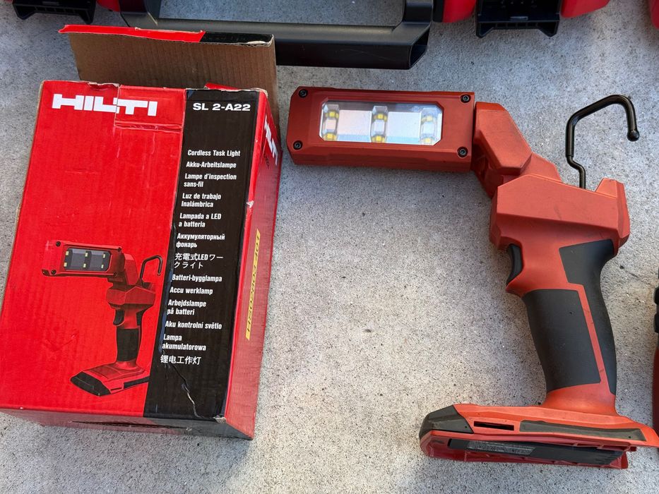 Hilti винтоверт SF 6-A22 + гайковерт SIW 6AT-A22 + 6 батерии и лампи