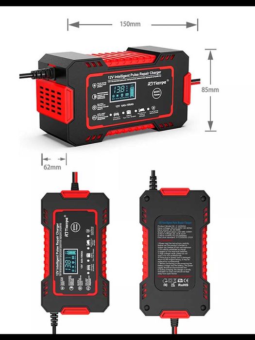 Автомобильное зарядное устройство для аккумуляторов, 12 В, 6 А