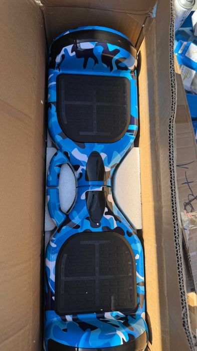 Hoverboard 6,5 inch Camouflage Blue, cu Bluetooth, cu maner