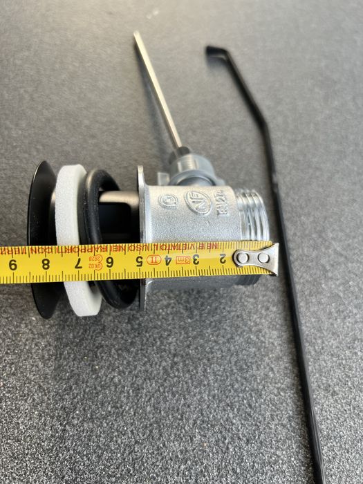 Клик-клак клапа сифон (за умивалник) Цвят черен мат (титаниево черно)