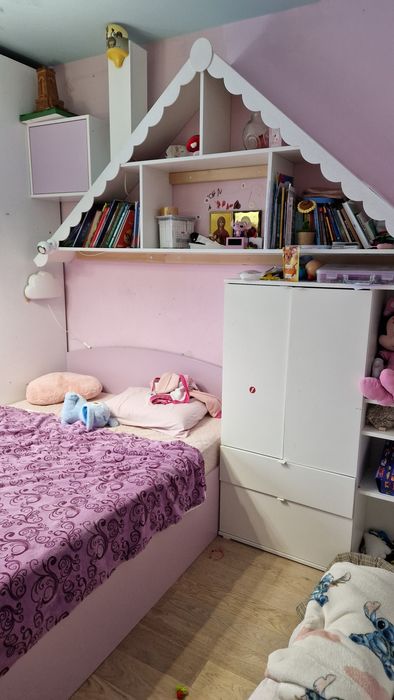 Детска стая за 2 деца, розова, не е нова
