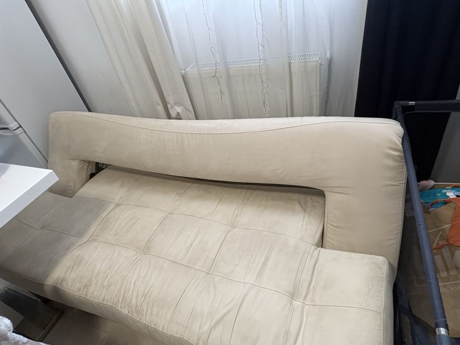 Canapea extensibilă 2m, husă detașabilă, modernă , crem deschis