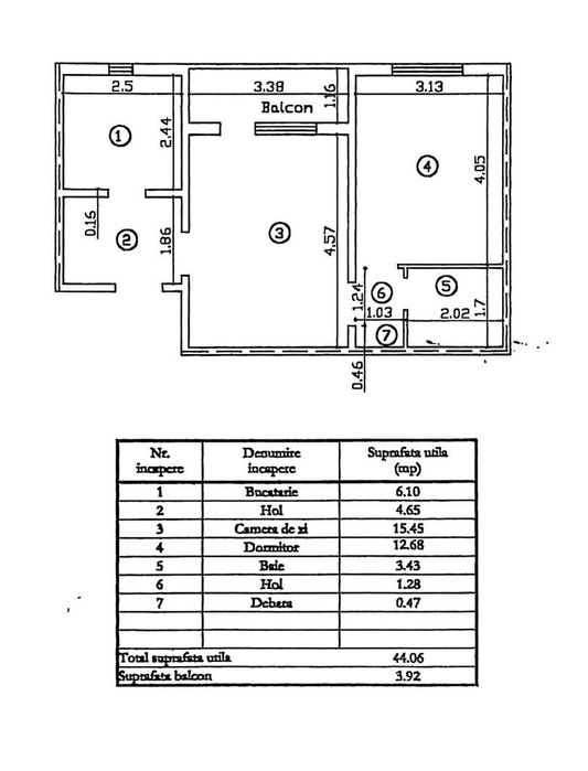 Apartament cu 2 camere, ETAJ 3, mobilat și utilat, VASLUI - zona NORD;
