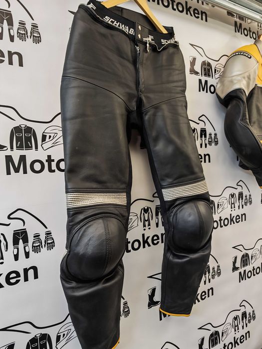 Costum moto piele dama cu cocoasa Schwabenleder marime M