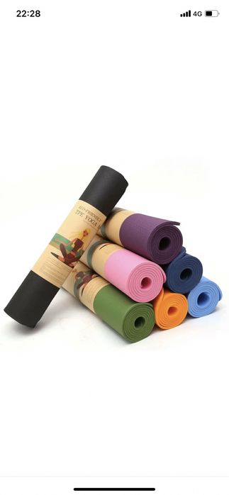 Коврик для йоги/ Каремат для фитнеса/ кирпич