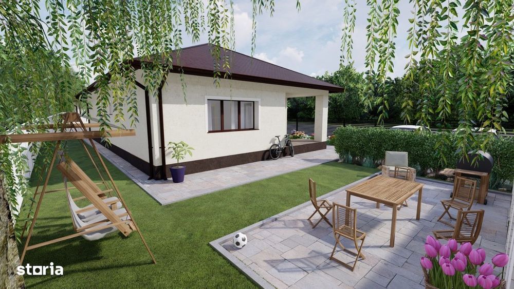 Casă parter + pod, 4 camere, pe teren 400 mp, Domnești