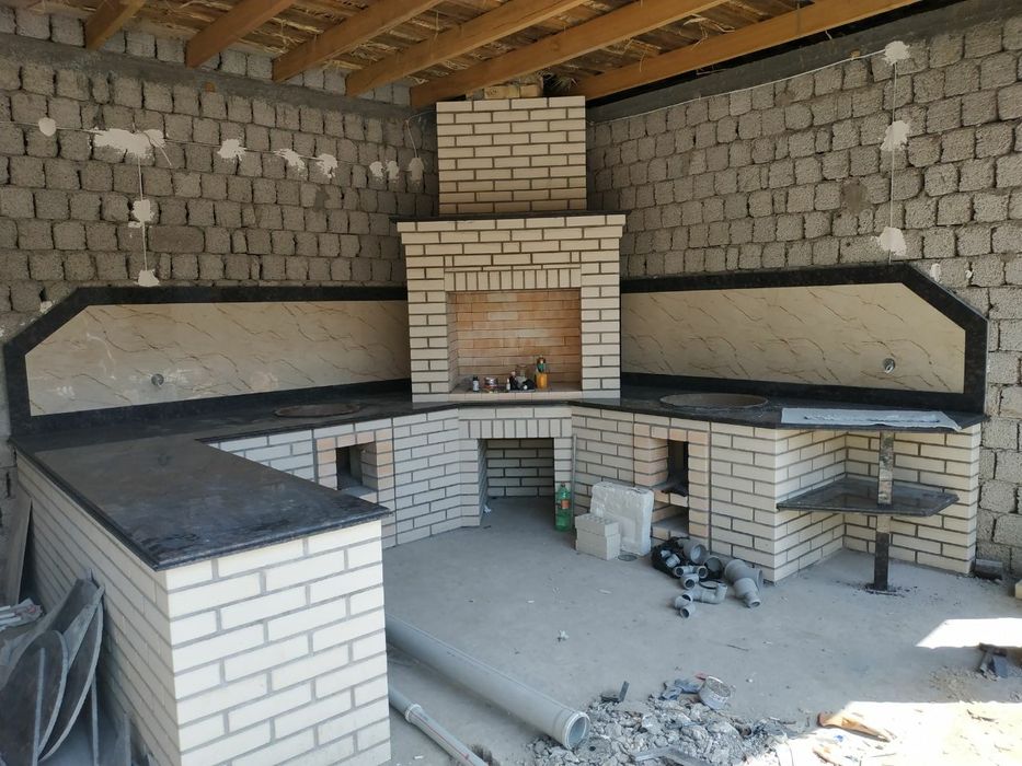 Летней кухни очаги барбекю под ключ