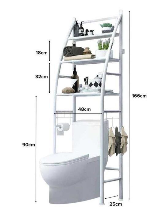 Стеллаж для полка для хранения над унитазом, органайзер для ванной