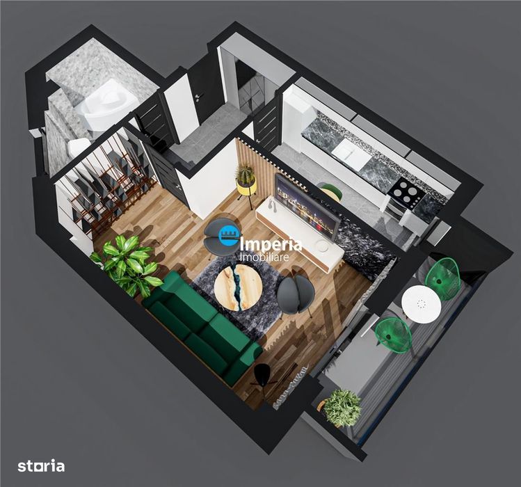 Apartament 1 cam D, Bl nou, 42 mp