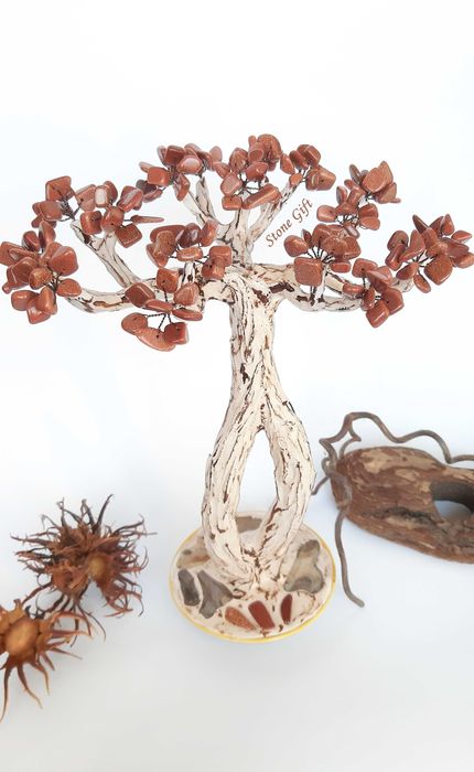 Дърво Слънчев Камък, Подарък Годишнина, Подарък Зодия, Бижу Подарък