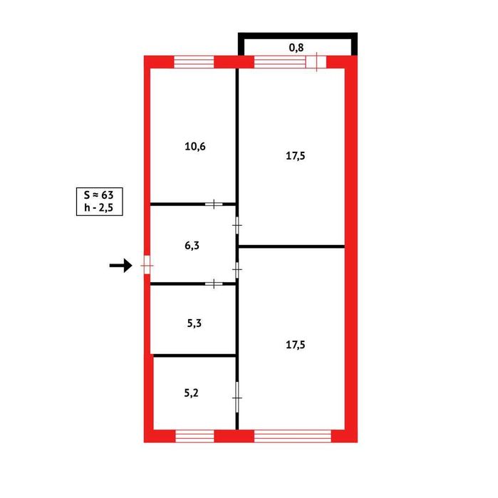**Продам 3х студию в Старом городе, 62кв.м. Помощь в Ипотеке