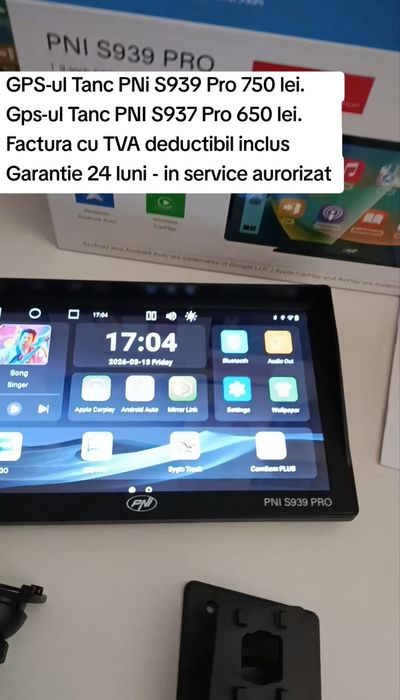 GPS TANC- S939  PRO ecran 9 inch- cu android 13- trafic live,camsam