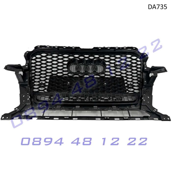 Предна RS решетка Audi Q5 13-17 пчелна пита черна грил броня ауди