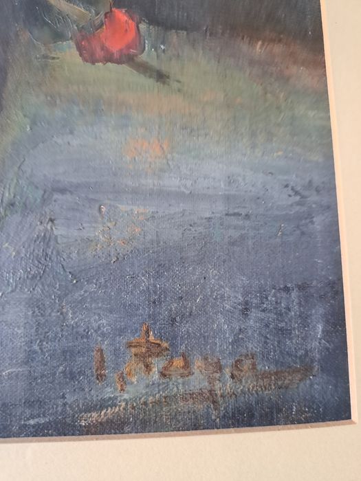 Tablou flori, artist I. Popa