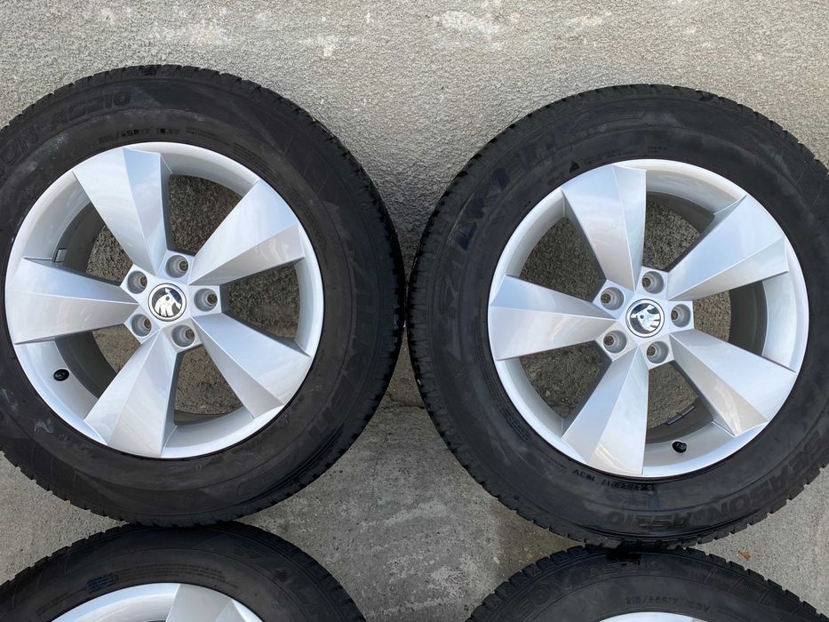 Jante originale Skoda 17 cu anvelope de iarna