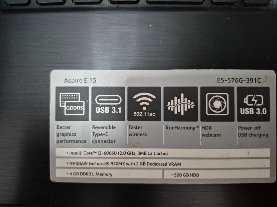 Ноутбук Acer Aspire E15