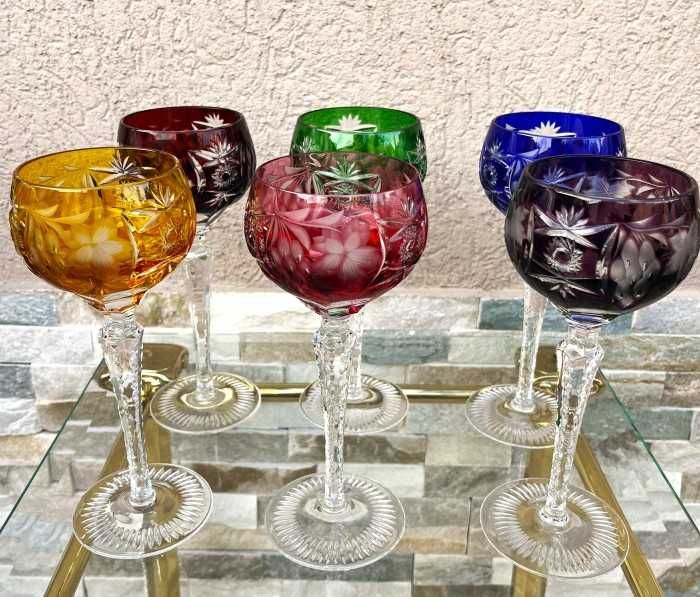 Regal set-6 pahare cristal-Bohemia-gama de lux-Germania