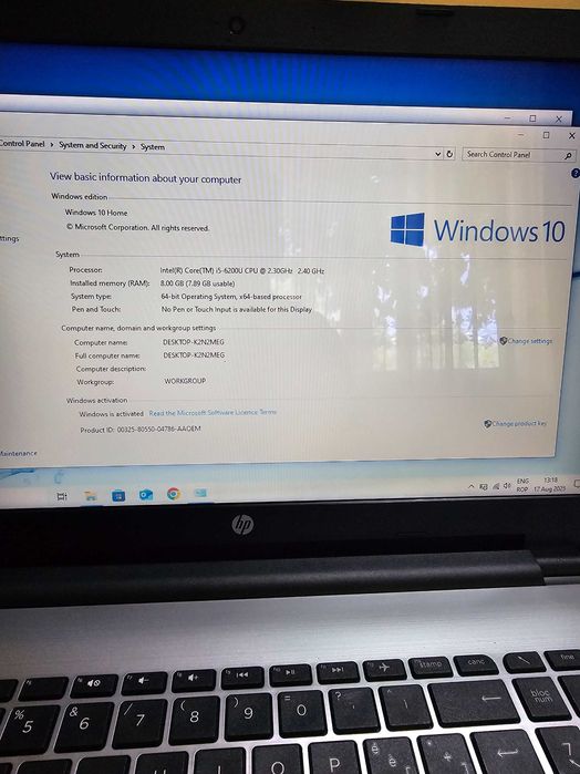 Laptop HP,procesor i5, 8gb ram,2 placi video, ssd 240 gb.
