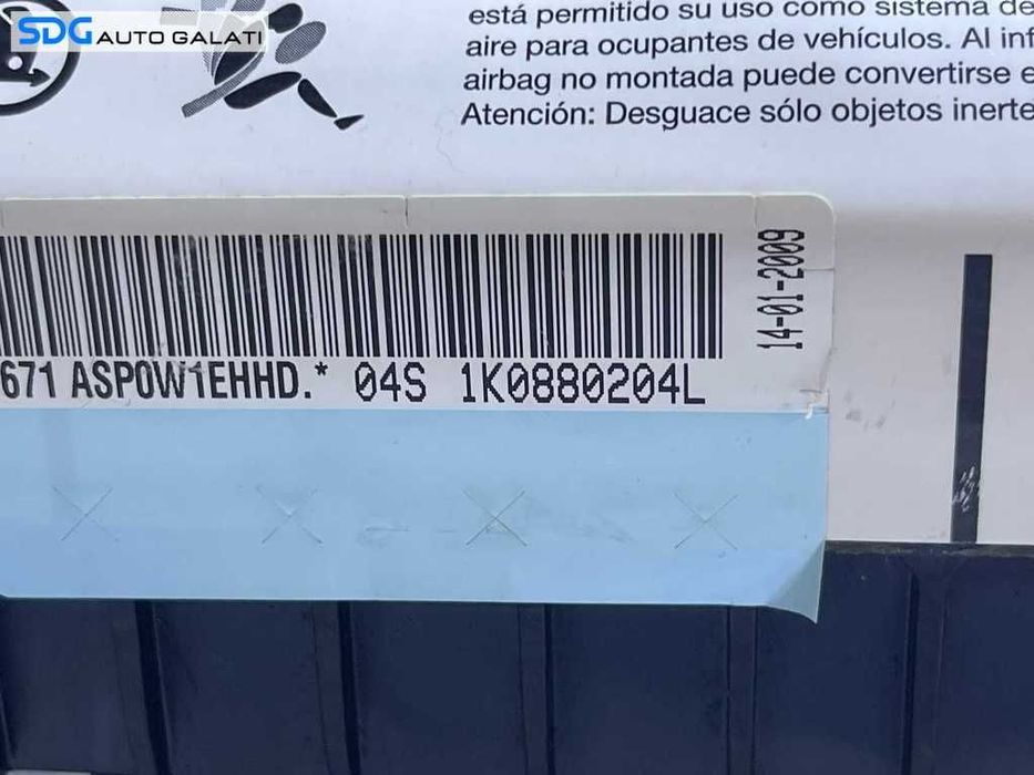 Airbag Pasager VW Golf 5 2004 - 2008 Cod 1K0880204L [L7812]