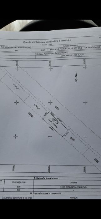 Snagov Siliștea 500mp