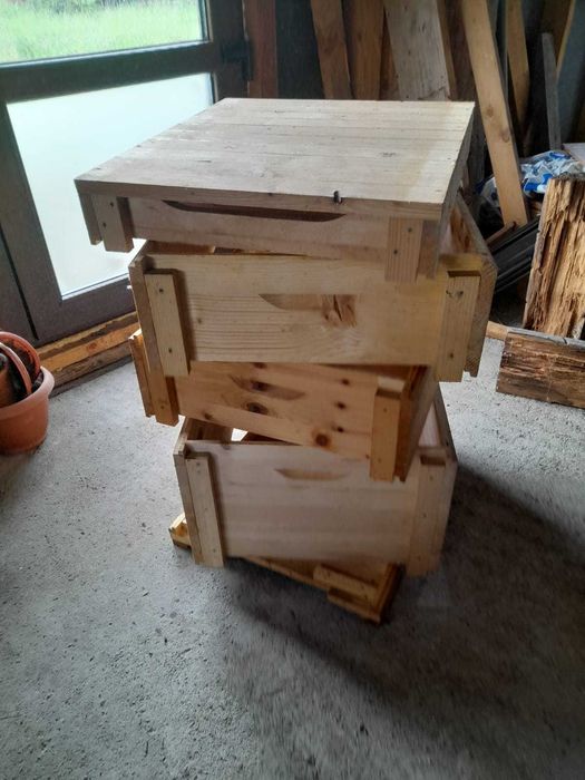 Lazi familii albine, pe 12 rame in pat rece.