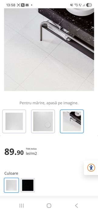 Vand Gresie alba interior/exterior