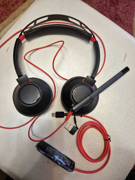 Casti Plantronics Poly C5220, usb-c, usb-a, jack 3.5mm