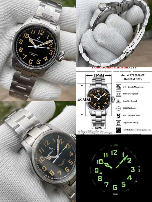 Часовник за гмуркане Addiesdive, G-shock 6900, пилот Steeldive