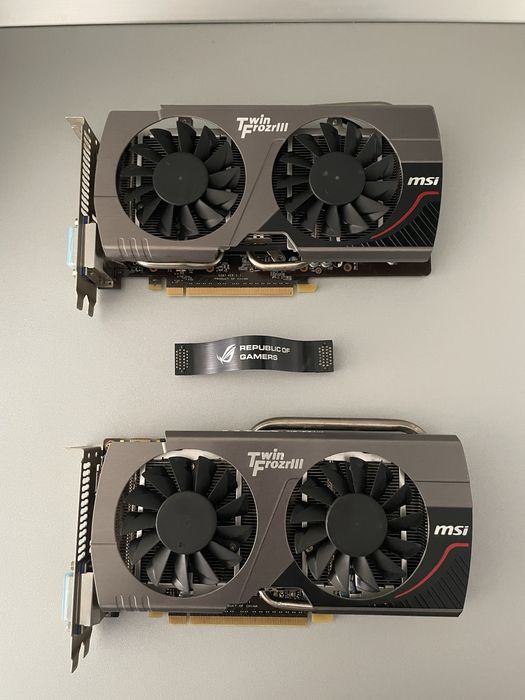 Vând 2x MSI GTX 650 Ti Boost 2GB GDDR5 OC + punte SLI  Twin Frozr |||