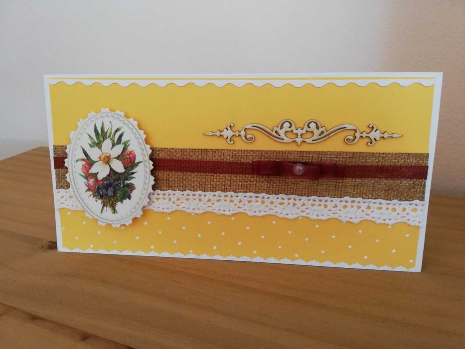 Картички с цветя РЪЧНА изработка