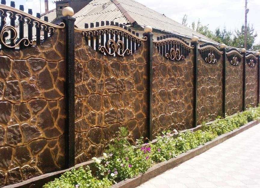 Еврозабор Коршау ограда Шлакоблок