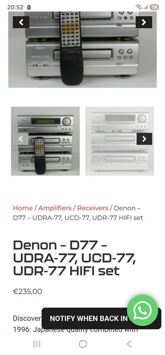 Denon sistem audio de top,model D77