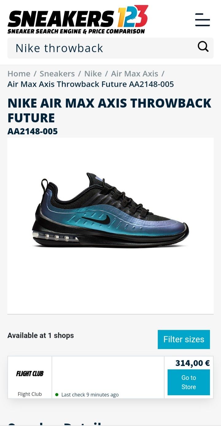 Air max outlet axis throwback future