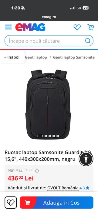 Rucsac laptop Samsonite Guardit