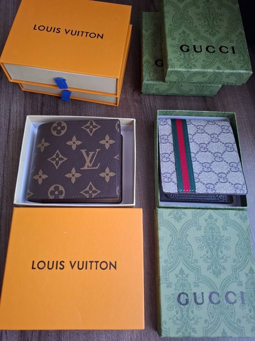 Louis Vuitton и Gucci портфейл