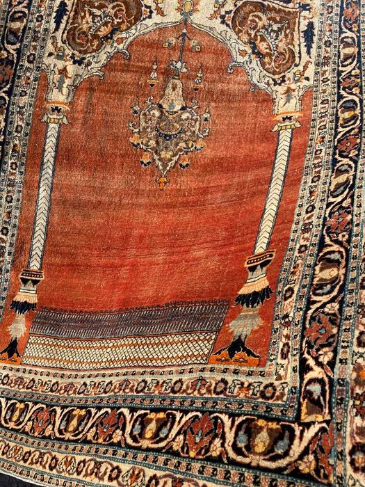 luxos covor vechi rugaciune persan Tabriz Haji Jalili manual iranian