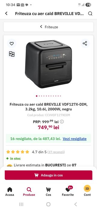 Friteuză cu aer / airfryer cald Breville