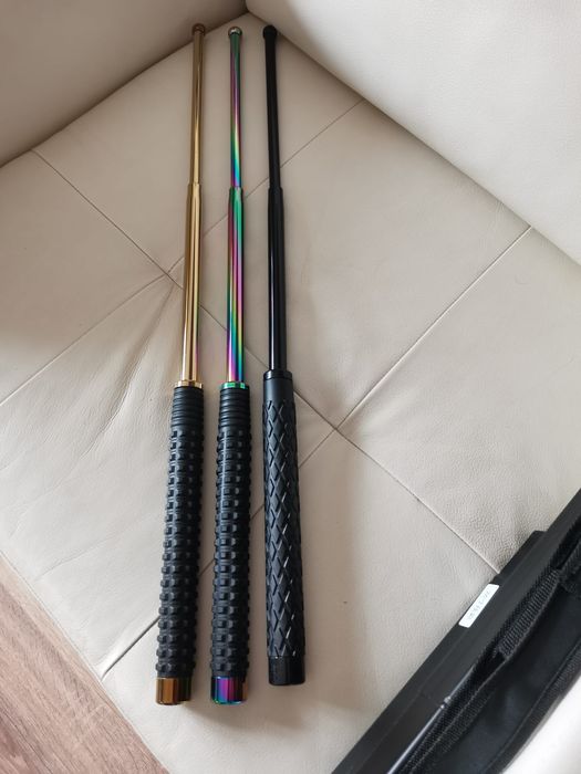 Baston telescopic profesional 65cm Police, culoare la alegere, Otel inoxidabil Galvanizat + husa curea cadou