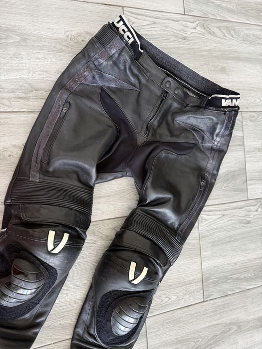 Pantaloni moto piele vanucci