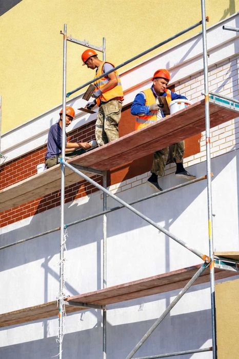 Трафарет на стену фасадна кирпич кладка. Штукатурка, жидкий травертин