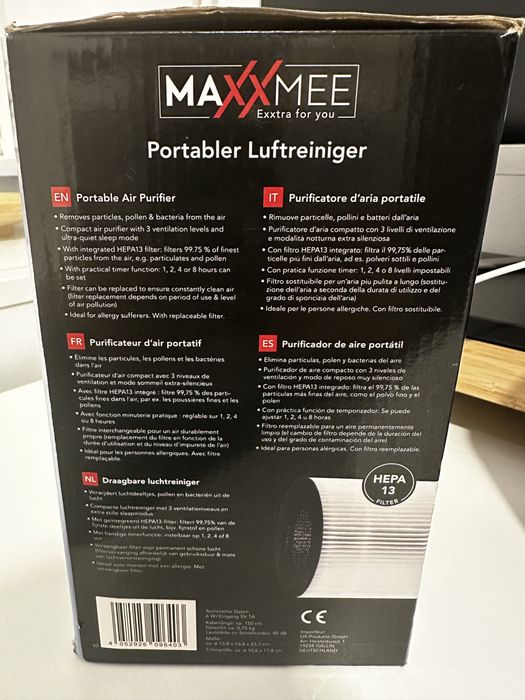 Purificator de aer portabil, birou, dormitor