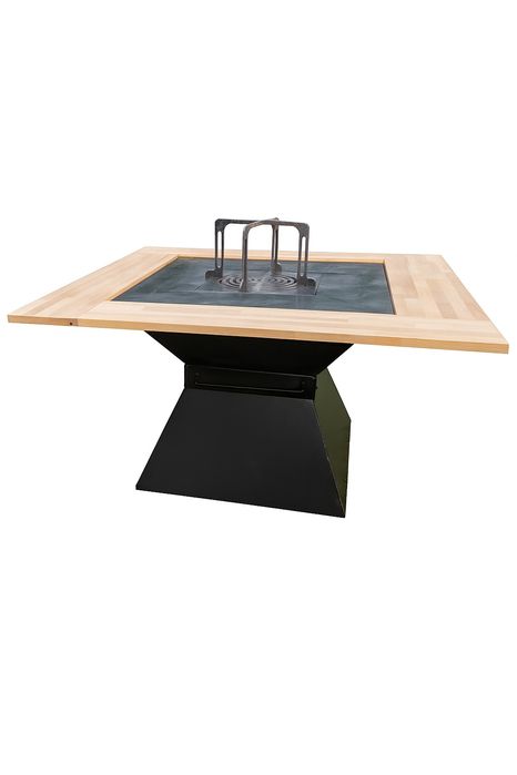 Grătar cu plita tip vatra de foc, modular