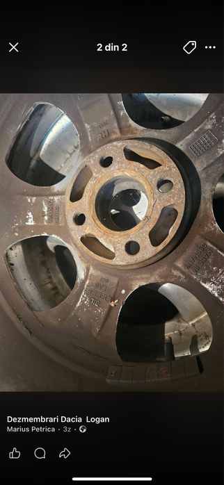 Jante cu buza RH 4x100 R15 Dacia/Opel/Renault/VW