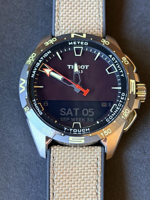 Tissot T-Touch Connect Solar Titanium 47.5 mm – Full Set + curea piele nouă