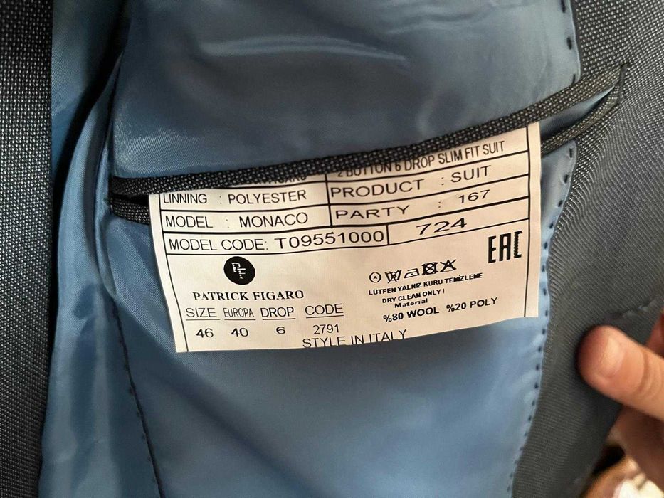 Costum Barbatesc adolescent Slim Fit Lână 80%