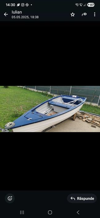 Barca pescuit -din fibra de sticla