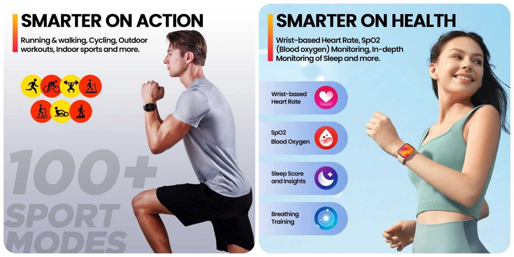 Смарт часовник Zeblaze GTS 3 PLUS, 2.15'',Разговори,Водоуст. Сив НОВ