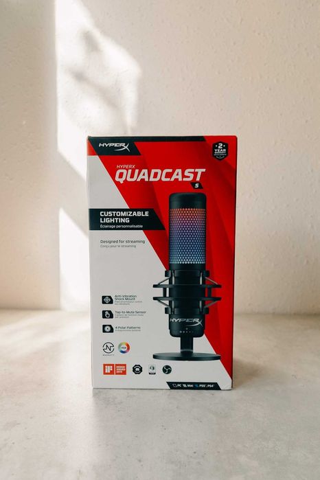 Микрофон для стримеров и геймеров HyperX QuadCast S RGB