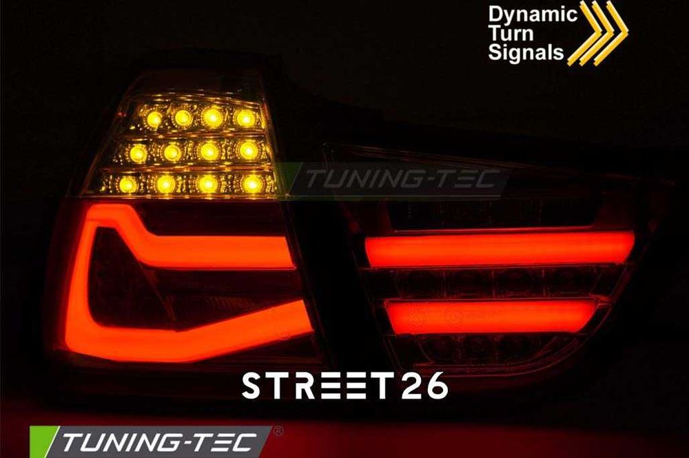 Stopuri LED BMW Seria 3 E90 LCI Sedan (2008-2011) Negru Semnal Dinamic